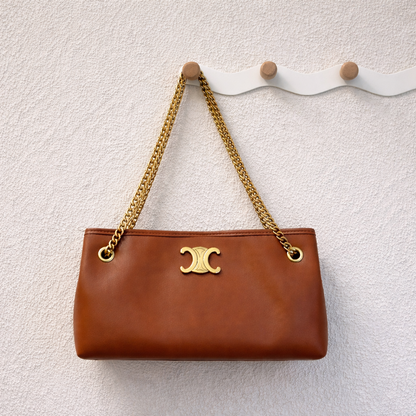 Celine Leather Chain Shoulder Bag