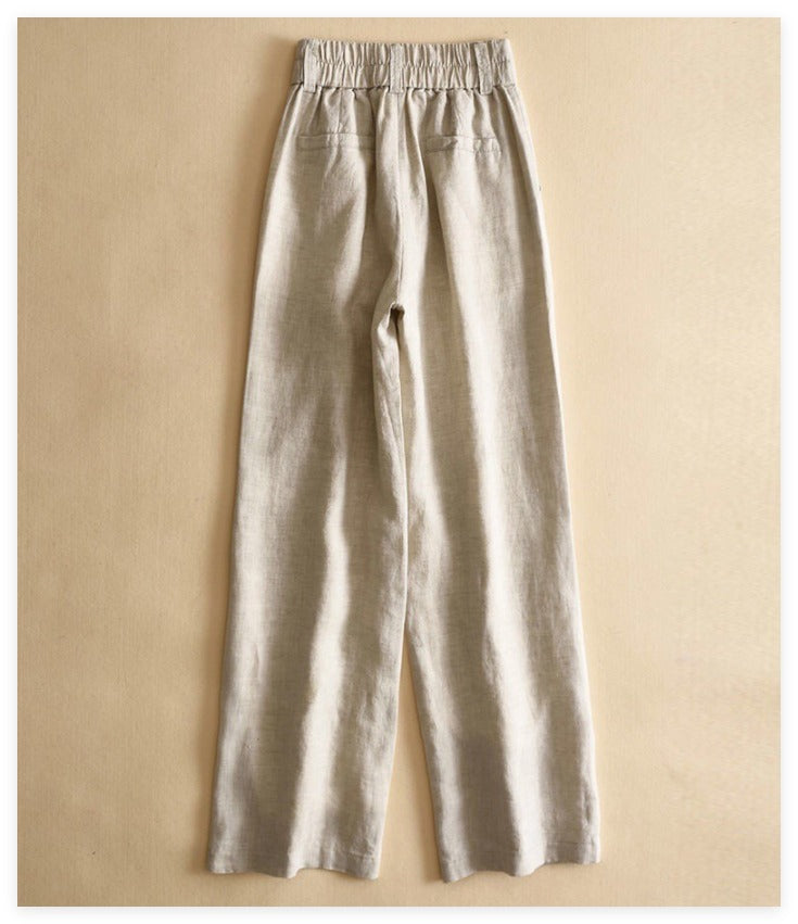 HighWaist Linen Pantalona