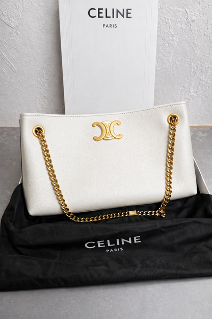 Celine Leather Chain Shoulder Bag